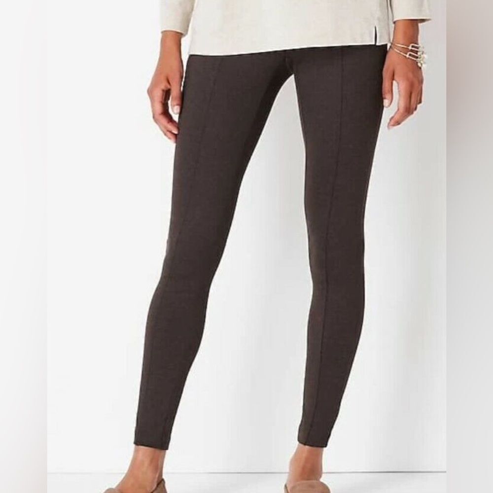 J. Jill Ponte Leggings Pants Rick Brown Womens S Stretch Pull On Travel Office